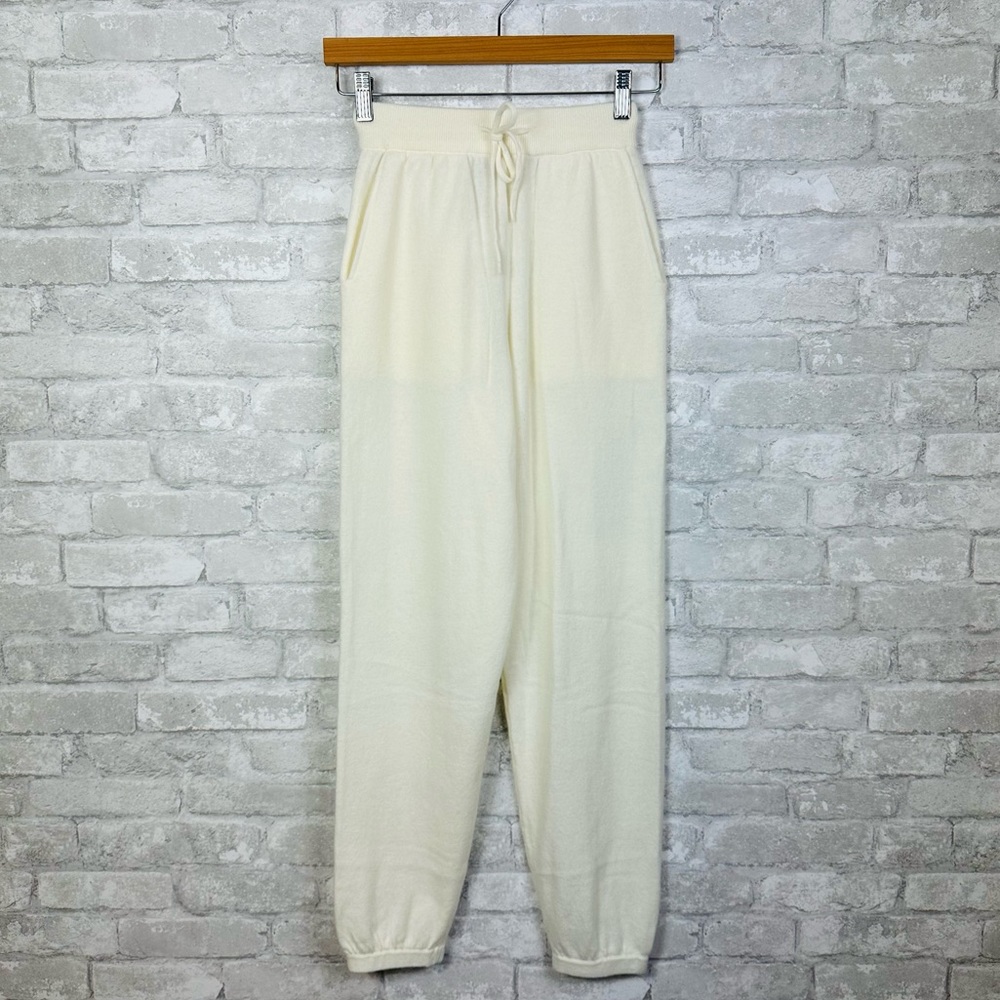 Gentle Herd Wool Joggers XXS Loungewear Cream Off White Pockets - Picture 2 of 13